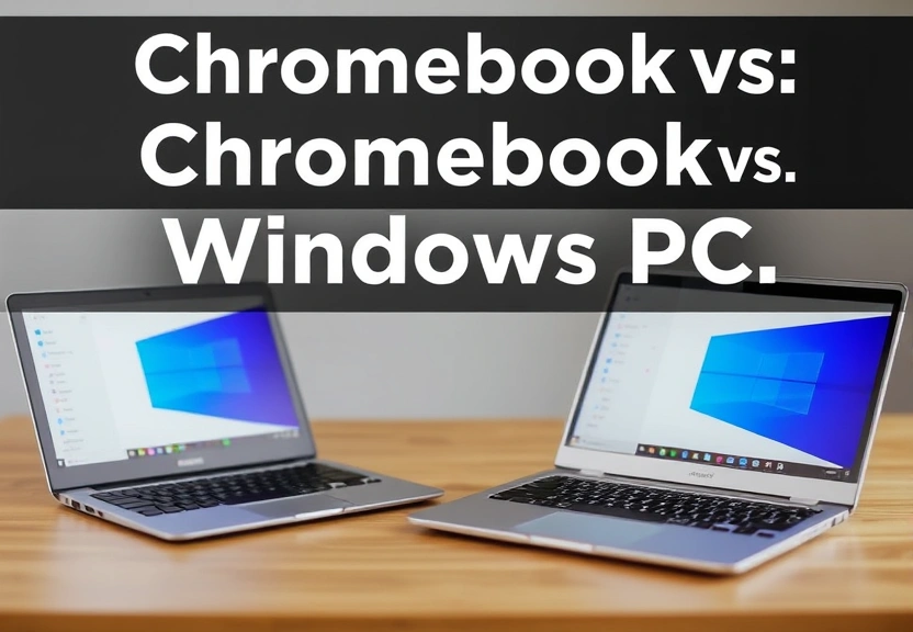 Representação visual de Chromebooks vs. Windows PCs: Key Differences You Need to Know Before You Buy