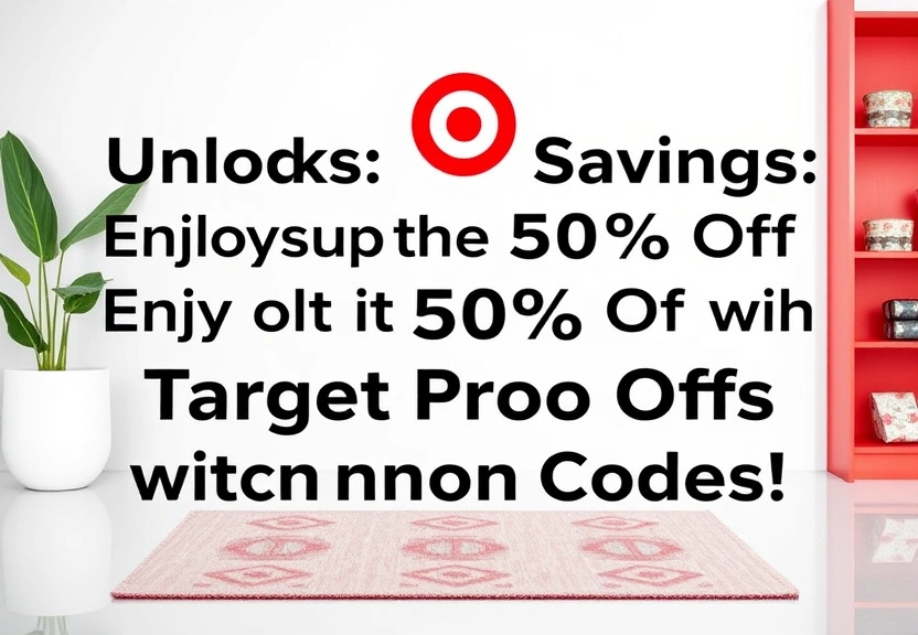 Representação visual de Unlock Massive Savings: Enjoy Up to 50% Off with Target Promo Codes!